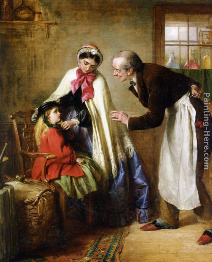 A First Visit to the Dentist painting - Edward Hughes A First Visit to the Dentist art painting